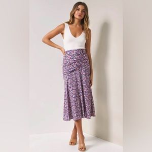 Ever New Floral Midi Skirt with Belt
